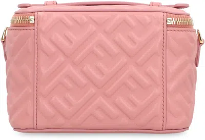 Fendi Women Vanity Leather Shoulder Bag With Ff Motif In Multi