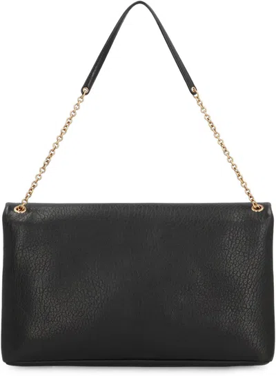 Saint Laurent Envelope Cassandre Xxl Leather Clutch In Black