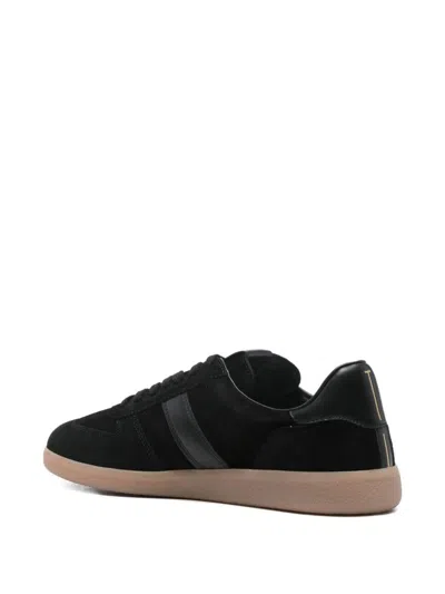Tom Ford Leather-trimmed Suede Sneakers In Black