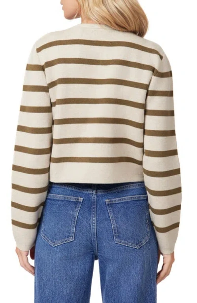 Scotch & Soda Stripe Cardigan In Neutral