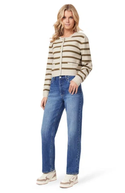 Scotch & Soda Stripe Cardigan In Neutral