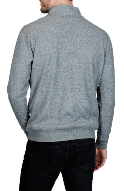 Tailorbyrd Quarter Zip Cozy Knit Pullover In Blue