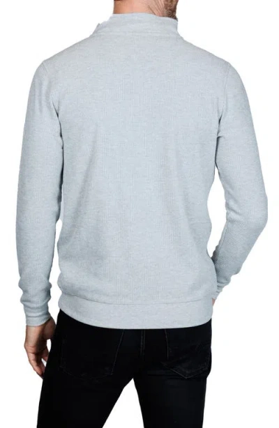Tailorbyrd Quarter Zip Cozy Knit Pullover In Blue