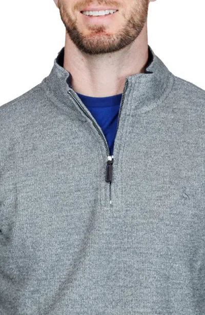 Tailorbyrd Quarter Zip Cozy Knit Pullover In Blue