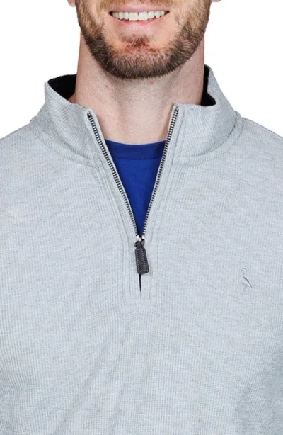 Tailorbyrd Quarter Zip Cozy Knit Pullover In Blue