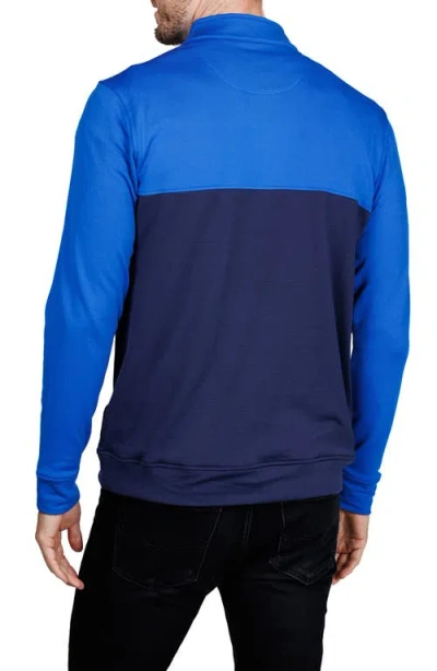Tailorbyrd Quarter Zip Performance Pullover In Blue