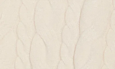 Cyrus Cable Knit Crop Cardigan In White