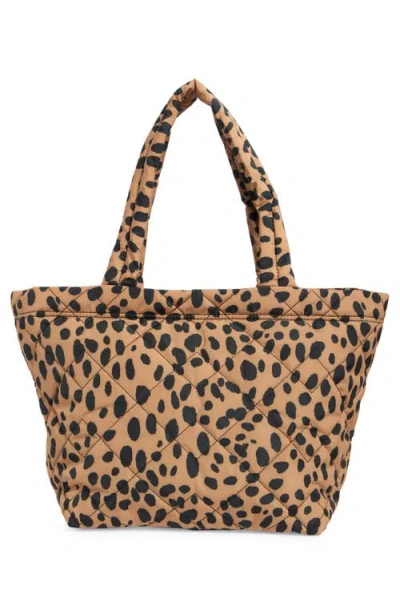 Marc Jacobs The Medium Cheetah Quilted Nylon Tote In Multi