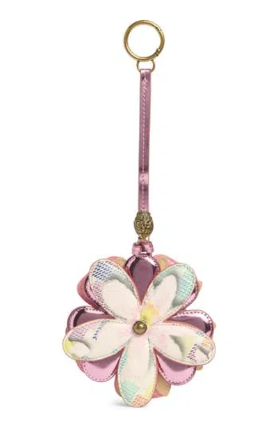 Kurt Geiger London Flower Faux Leather Bag Charm In Multi