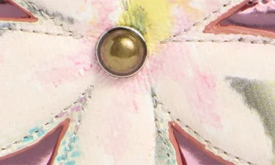 Kurt Geiger London Flower Faux Leather Bag Charm In Multi