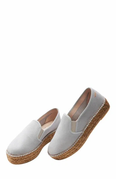 Viscata Castell Canvas Espadrille Platforms In Gray