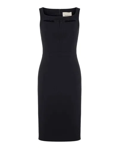 Theo The Label Daphne Bow Pencil Dress In Black