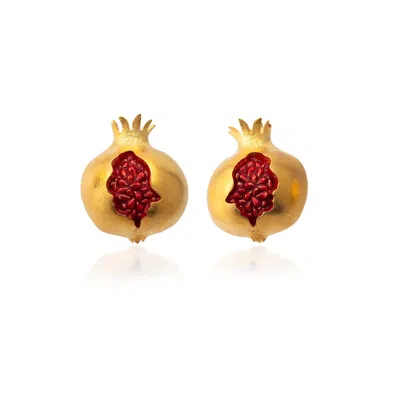 Milou Jewelry Women's Gold Pomegranate Earrings In Gold