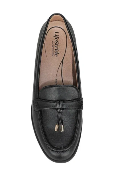 Lifestride Women's Malta 3 Round Toe Slip On Tassel Loafers In Black