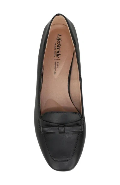 Lifestride Women's Claudine Square Toe Block Heel Ballerina Flats In Black