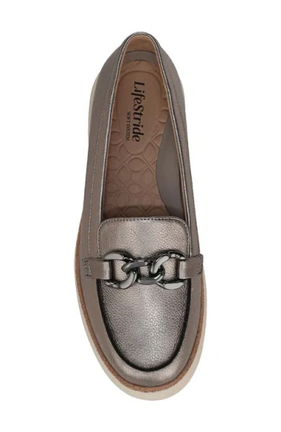 Lifestride Women's Chelsea-bit Round Toe Platform Loafers In Gold