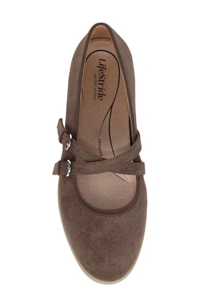 Lifestride Women's Marnie Round Toe Mary Jane Flats In Brown