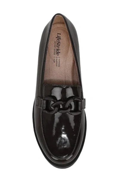 Lifestride Women's London 2 Chain Detail Lug Sole Loafers In Black