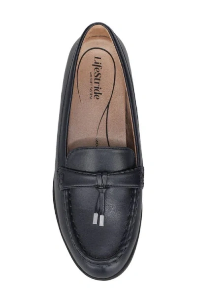 Lifestride Women's Malta 3 Round Toe Slip On Tassel Loafers In Blue