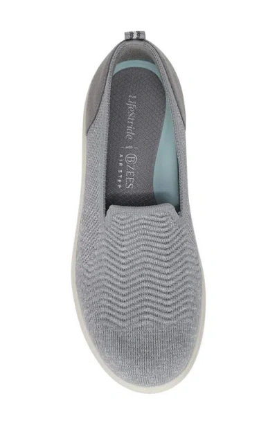 Lifestride Women's Boulevard Washable Round Toe Slip Ons In Gray