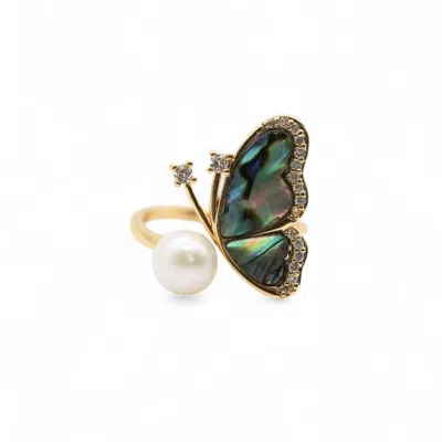 Miss Cecilia Women's Gold The Butterfly Ring In Gold