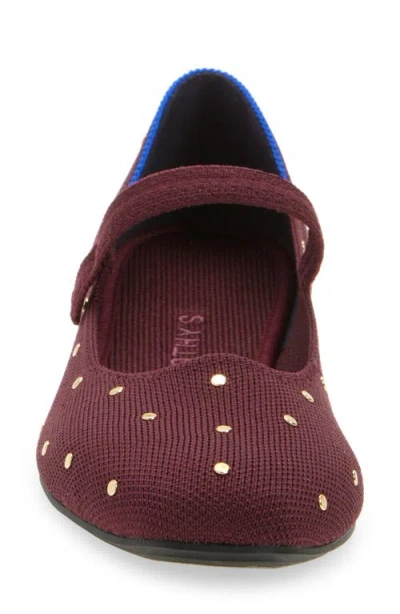 Rothys The Square Mary Jane In Red In Brown