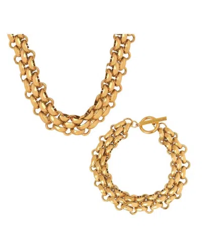 Crystals And Co Women's Antique Gold Set In Gold