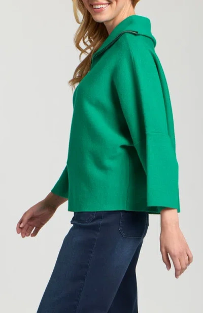 Apny Half-zip Pullover In Green