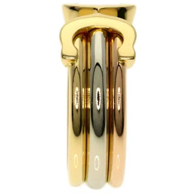 Pre-owned Cartier Pink White Yellow Band Ring () In Multi