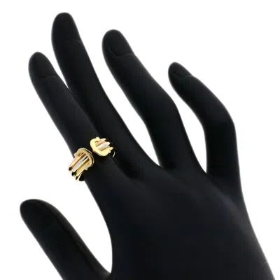 Pre-owned Cartier Pink White Yellow Band Ring () In Multi