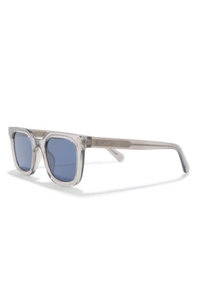Quay Game Over 49mm Square Sunglasses In Gray