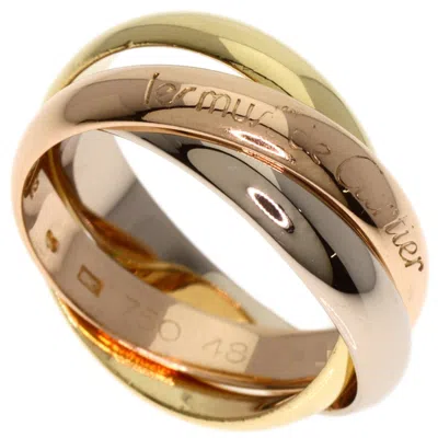 Pre-owned Cartier Trinity Pink White Yellow Band Ring () In Multi