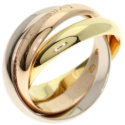 Pre-owned Cartier Trinity Pink White Yellow Band Ring () In Multi