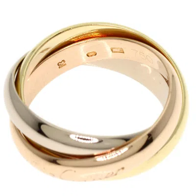 Pre-owned Cartier Trinity Pink White Yellow Band Ring () In Multi