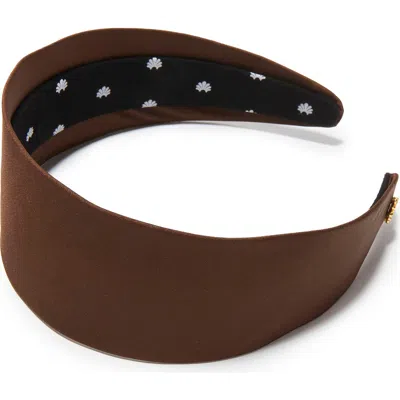 Lele Sadoughi Brigitte Wide Headband In Brown