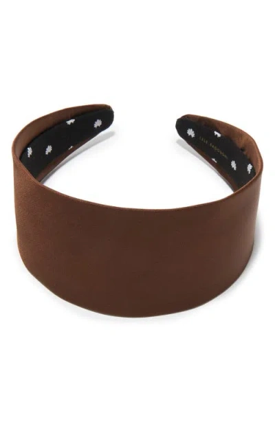 Lele Sadoughi Brigitte Wide Headband In Brown