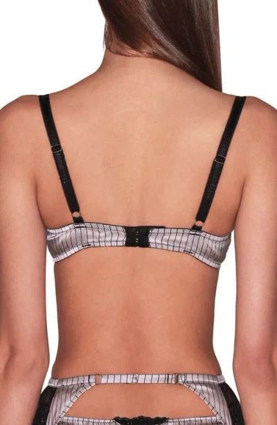 Fleur Du Mal Executive Underwire Silk Trim Balconette Bra In Black