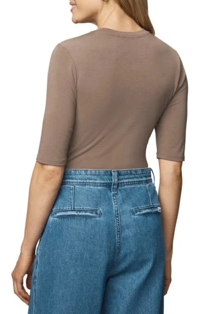 Splendid Elbow Sleeve Tee In Brown