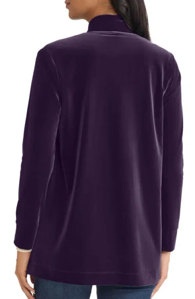 Jones New York Open Front Cardigan In Purple