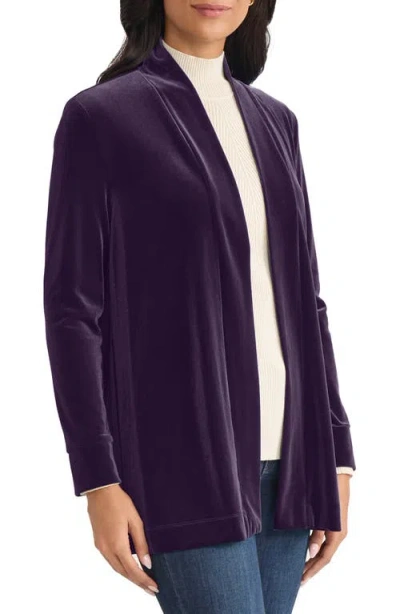 Jones New York Open Front Cardigan In Purple