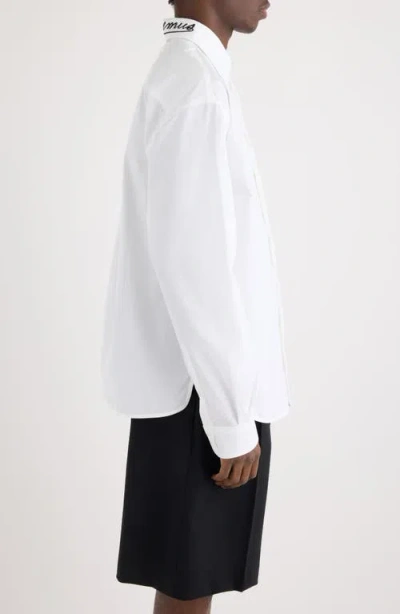 Jacquemus La Chemise Simon Dog Patch Button-up Shirt In White