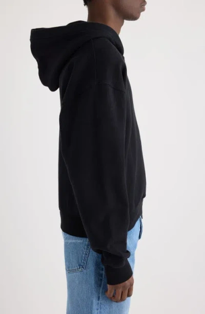 Jacquemus Le Hoodie Zip Gros Hooded Cotton Sweatshirt In Black