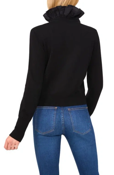 Ted Baker Mixed Media Sweater In Black