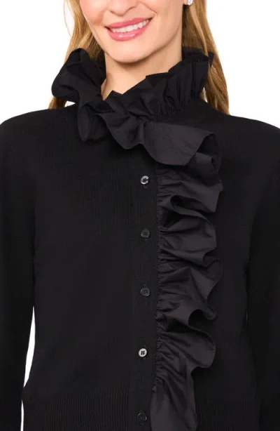 Ted Baker Mixed Media Sweater In Black