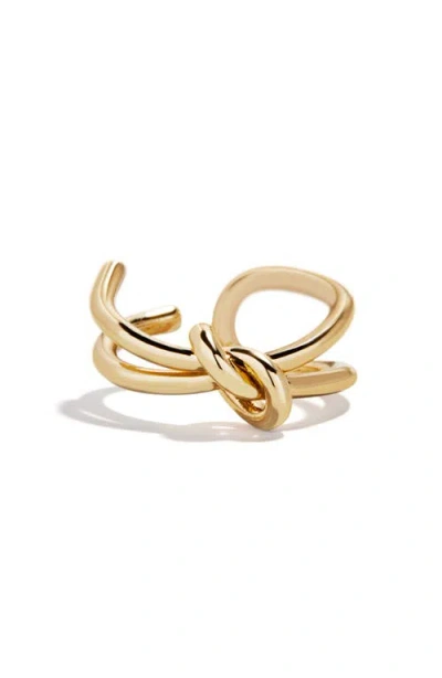 Baublebar Gold Ties Knotted Split Band Ring In Gold