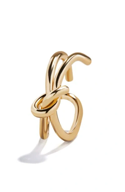 Baublebar Gold Ties Knotted Split Band Ring In Gold