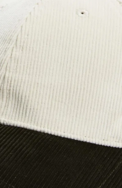 Rag & Bone Harlow Cotton Corduroy Baseball Cap In Neutral