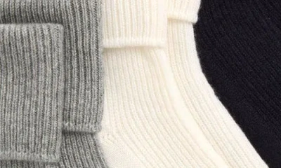 Johnstons Of Elgin Assorted 3-pack Rib Cashmere Crew Socks In Multi