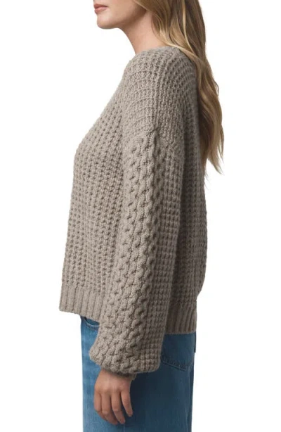 Splendid Celeste Cable Stitch Sweater In Brown