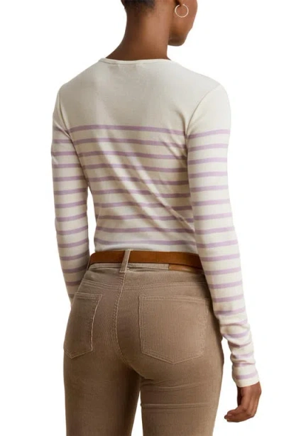 Ralph Lauren Women's Striped Cotton Long-sleeve Tee In White
